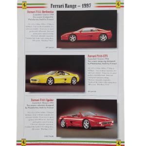 Ferrari Range 1997 Maranello UK Single Sheet Brochure