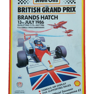 BRITISH GRAND PRIX Formula 1 Official Programme 1986 1986 BRITISH GRAND PRIX Formula 1 Official Programme