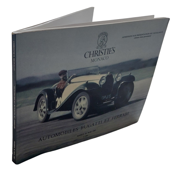 Christies Monaco Catalogue Automobiles Bugatti Et Ferrari Mardi 26 Mai 1987