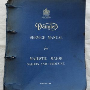 Daimler Service Manual for Majestic Major saloon and limousine -E1016
