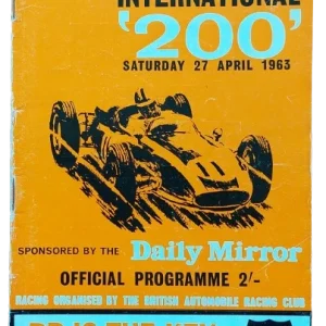 1963 Aintree International 200 Race Programme