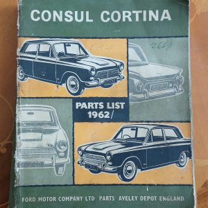 FORD CONSUL CORTINA PARTS LIST 1962