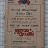 Brooklands programme 1925 200 Mile Race